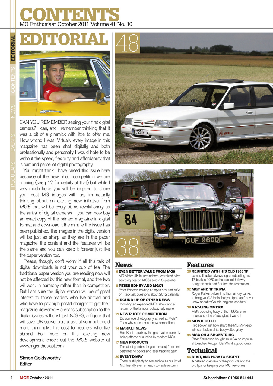 MG Enthusiast Preview Pages