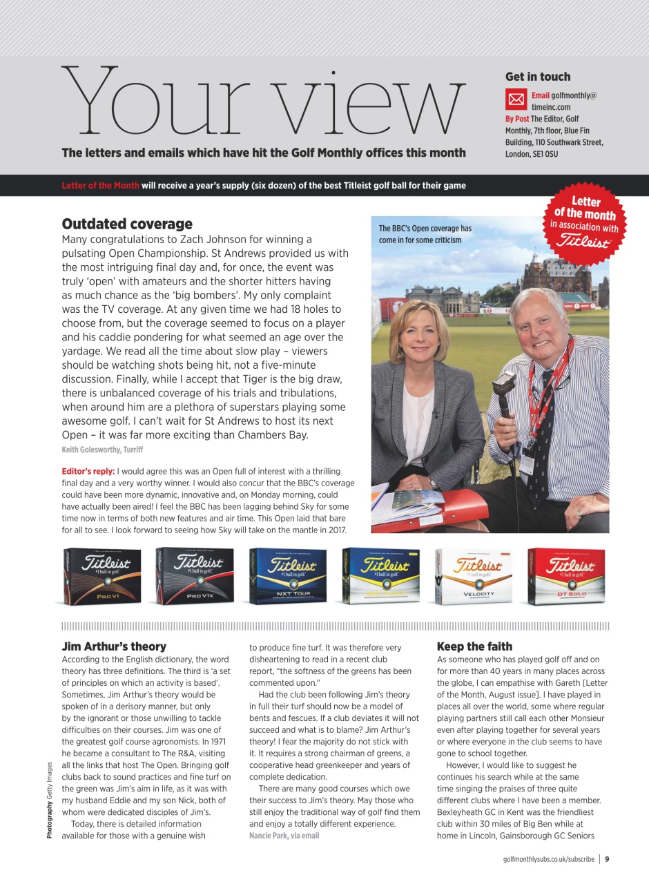 Golf Monthly Preview Pages