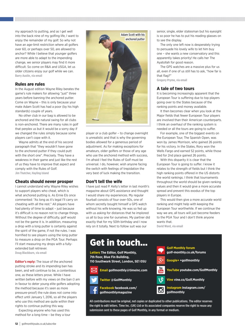 Golf Monthly Preview Pages