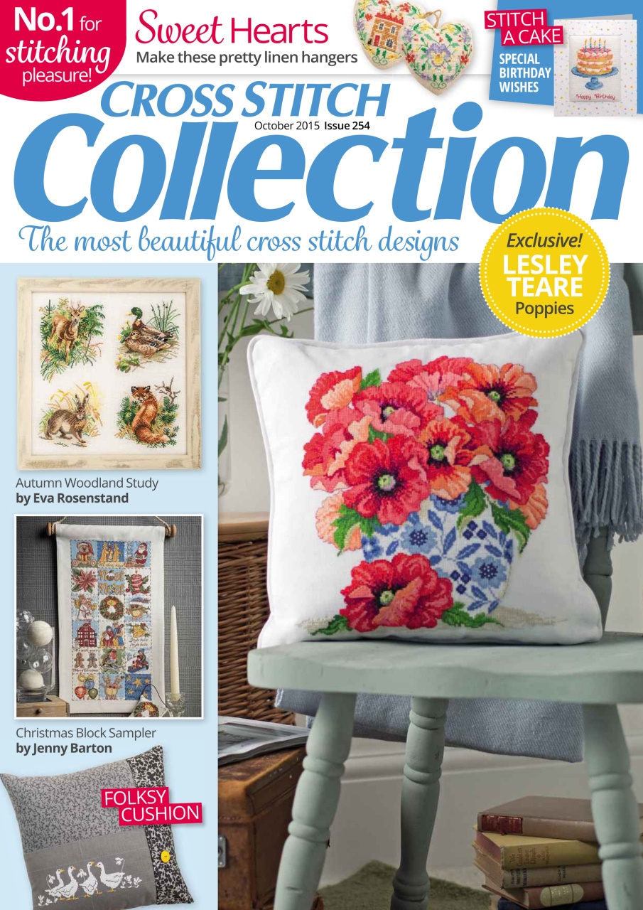 Cross stitch collection magazine - october 2015 subscription.
