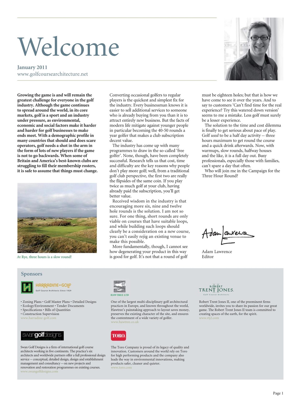 Golf Course Architecture Preview Pages