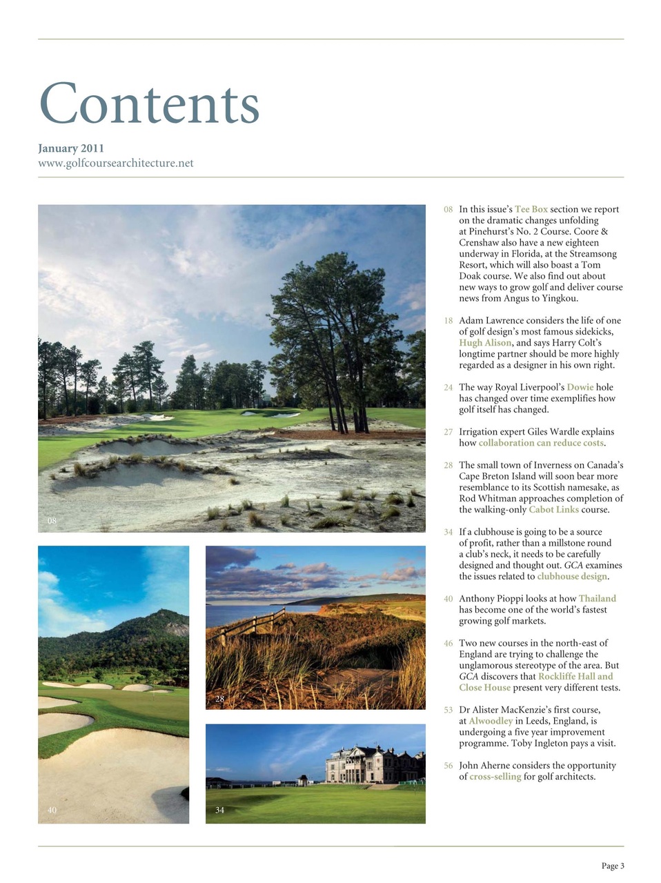 Golf Course Architecture Preview Pages