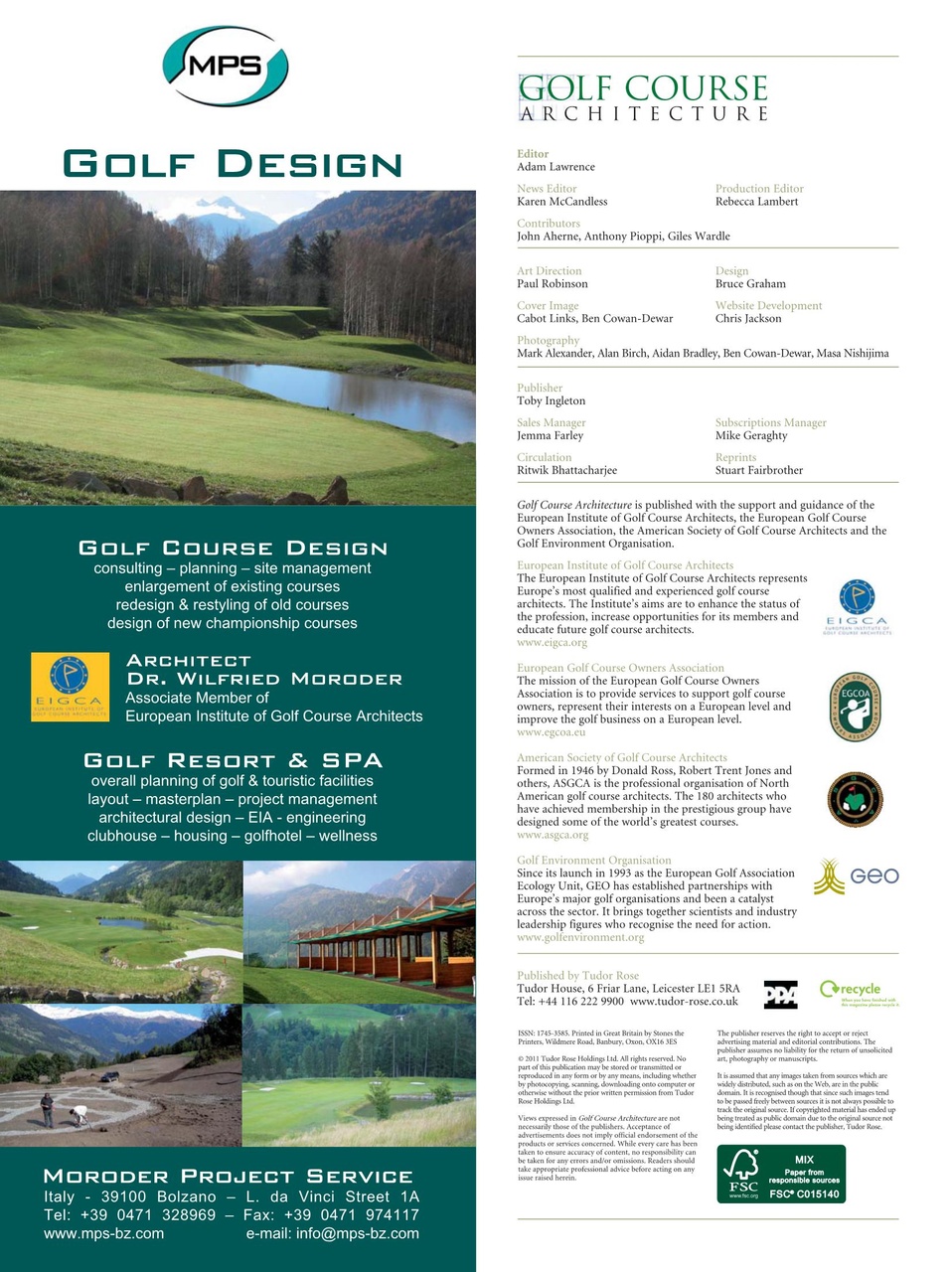 Golf Course Architecture Preview Pages