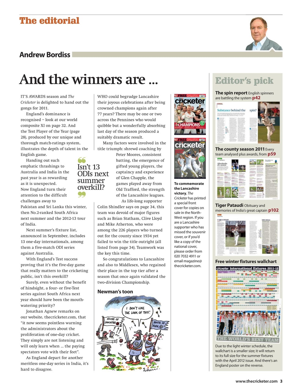 The Cricketer Magazine Preview Pages