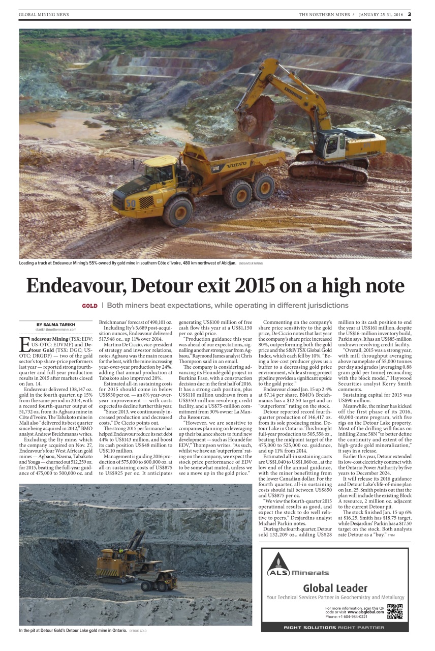 The Northern Miner Preview Pages