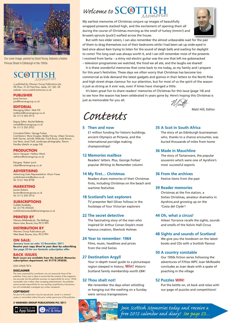 Scottish Memories Preview Pages