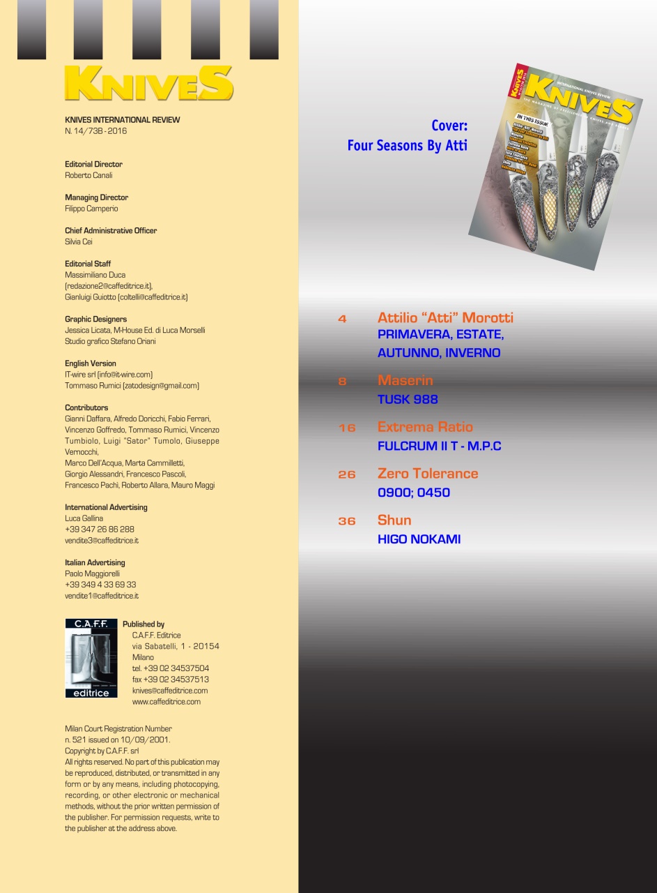 KNIVES INTERNATIONAL Preview Pages