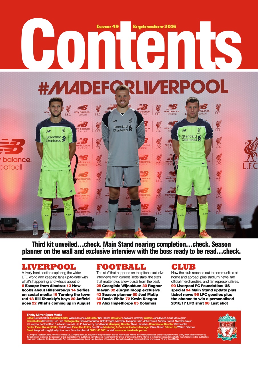 Liverpool FC Magazine September 16