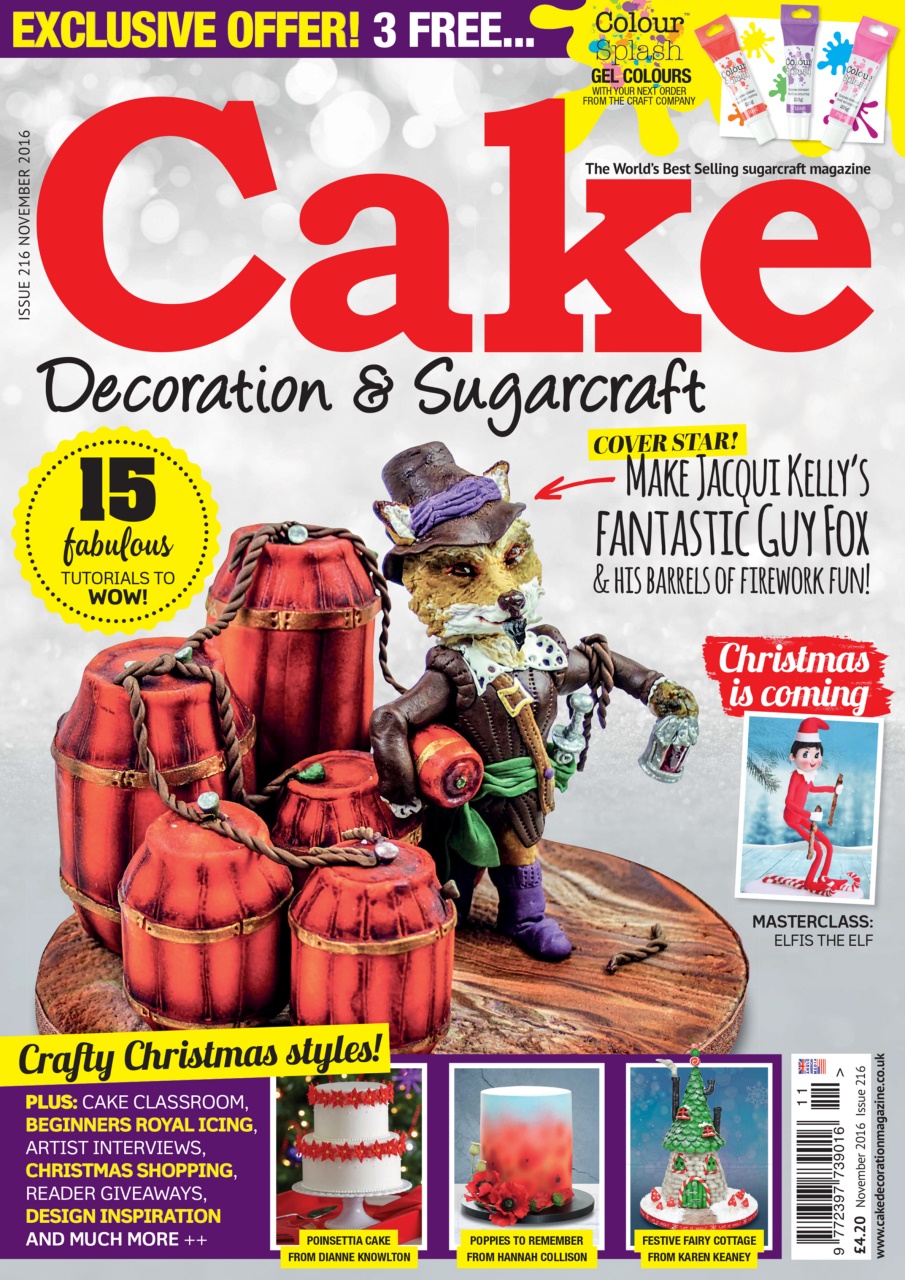 Cake Decoration & Sugarcraft Magazine November 2016 Subscriptions