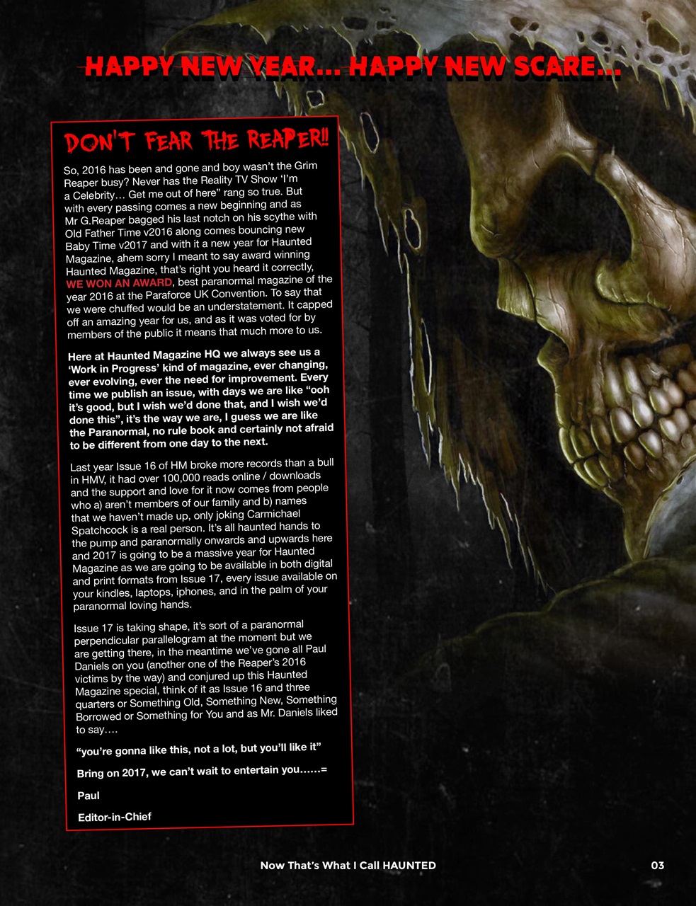 Haunted Magazine Preview Pages