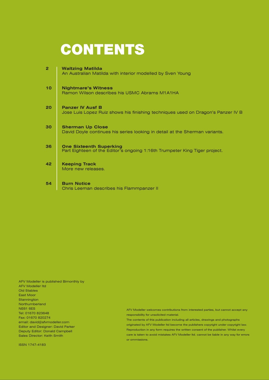 Meng AFV Modeller Preview Pages