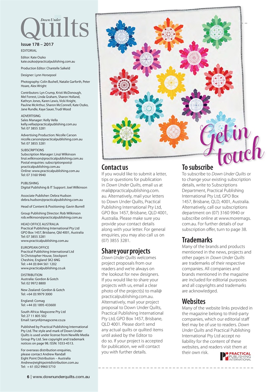 Down Under Quilts Preview Pages