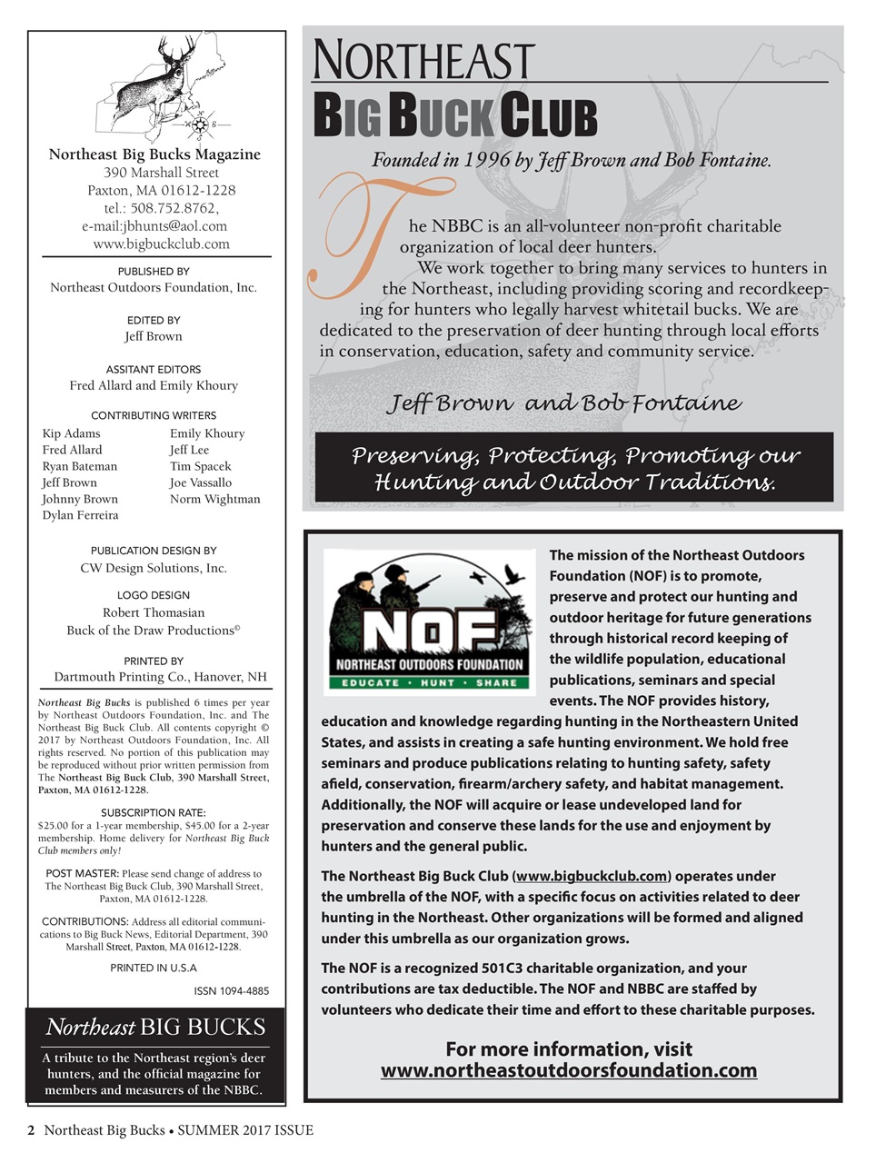 Northeast Big Bucks Preview Pages