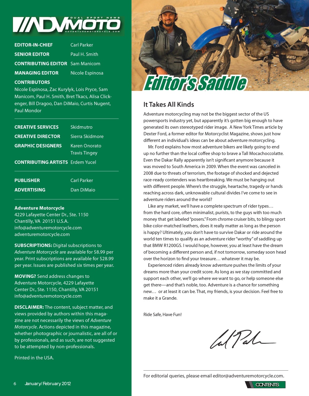 Adventure Motorcycle Preview Pages