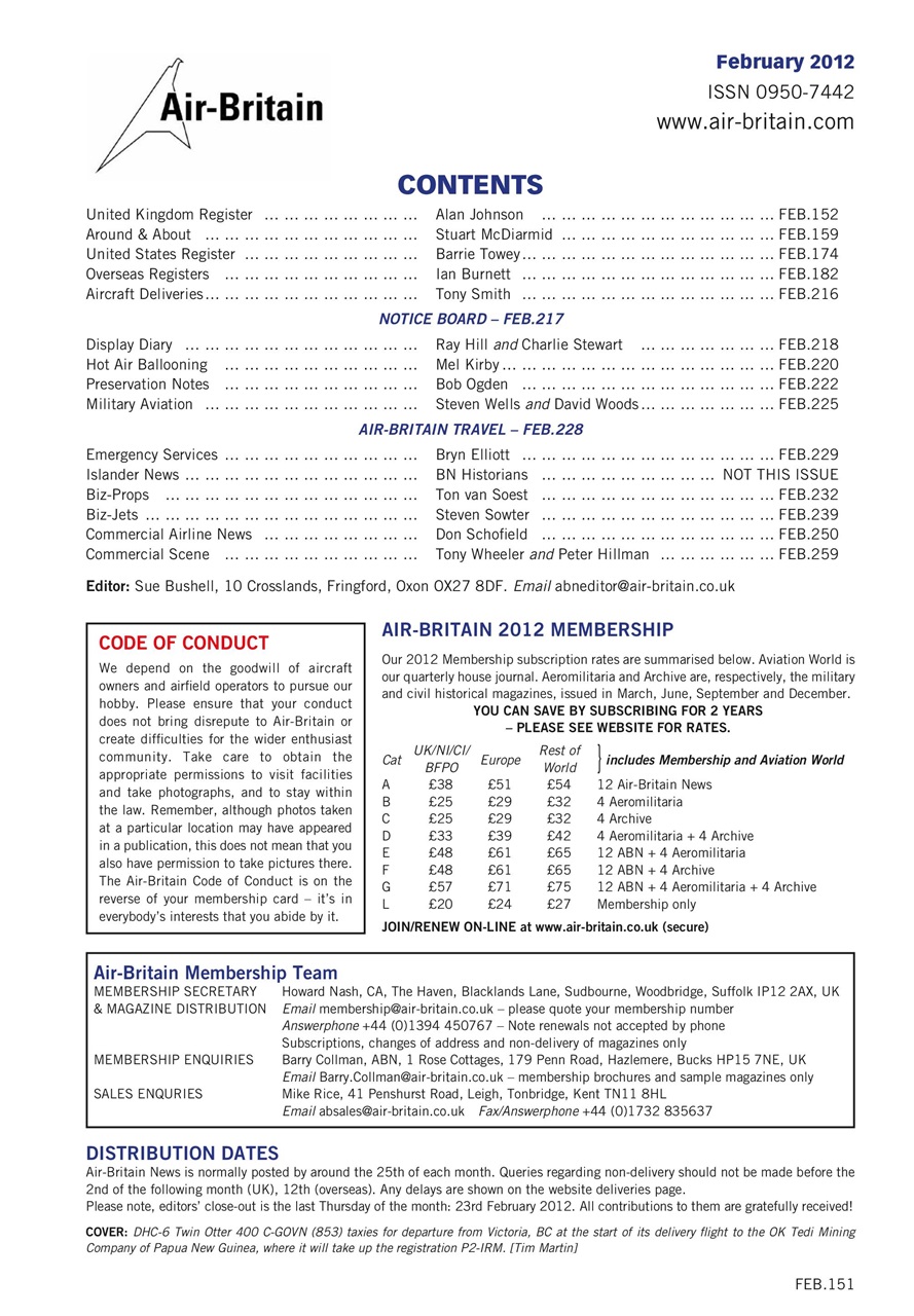 Air Britain News Preview Pages
