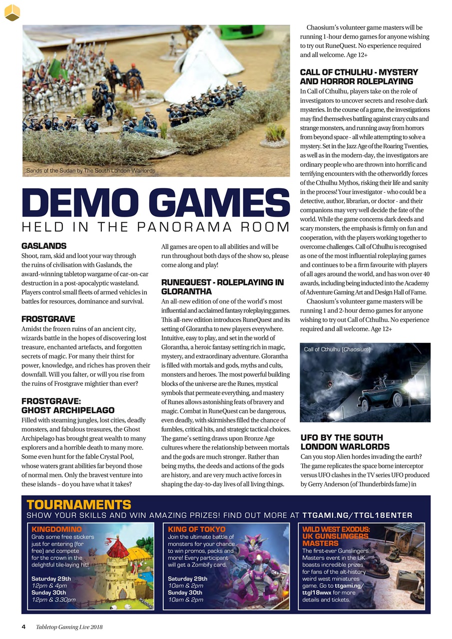 Tabletop Gaming Preview Pages