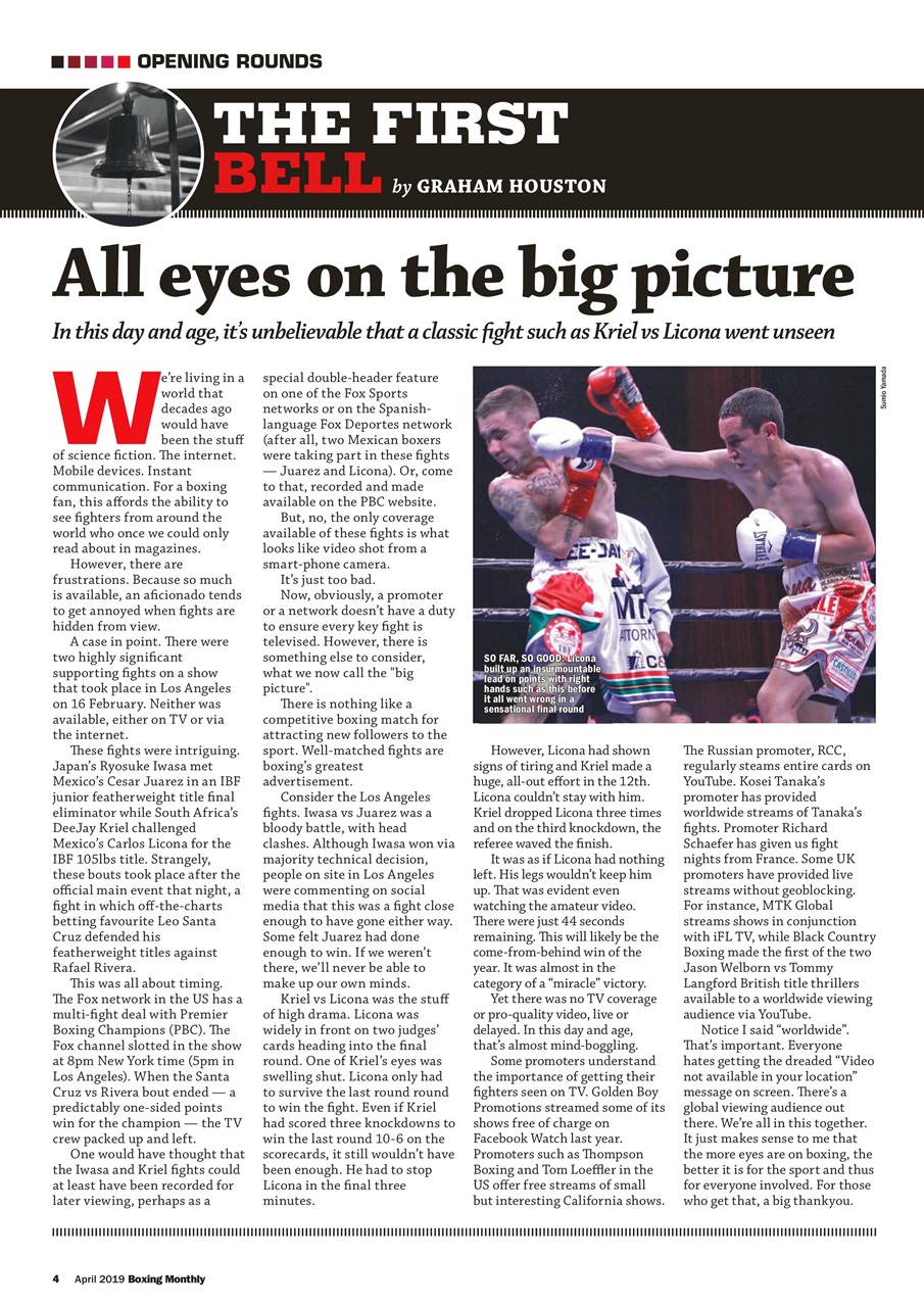 Boxing Monthly Preview Pages