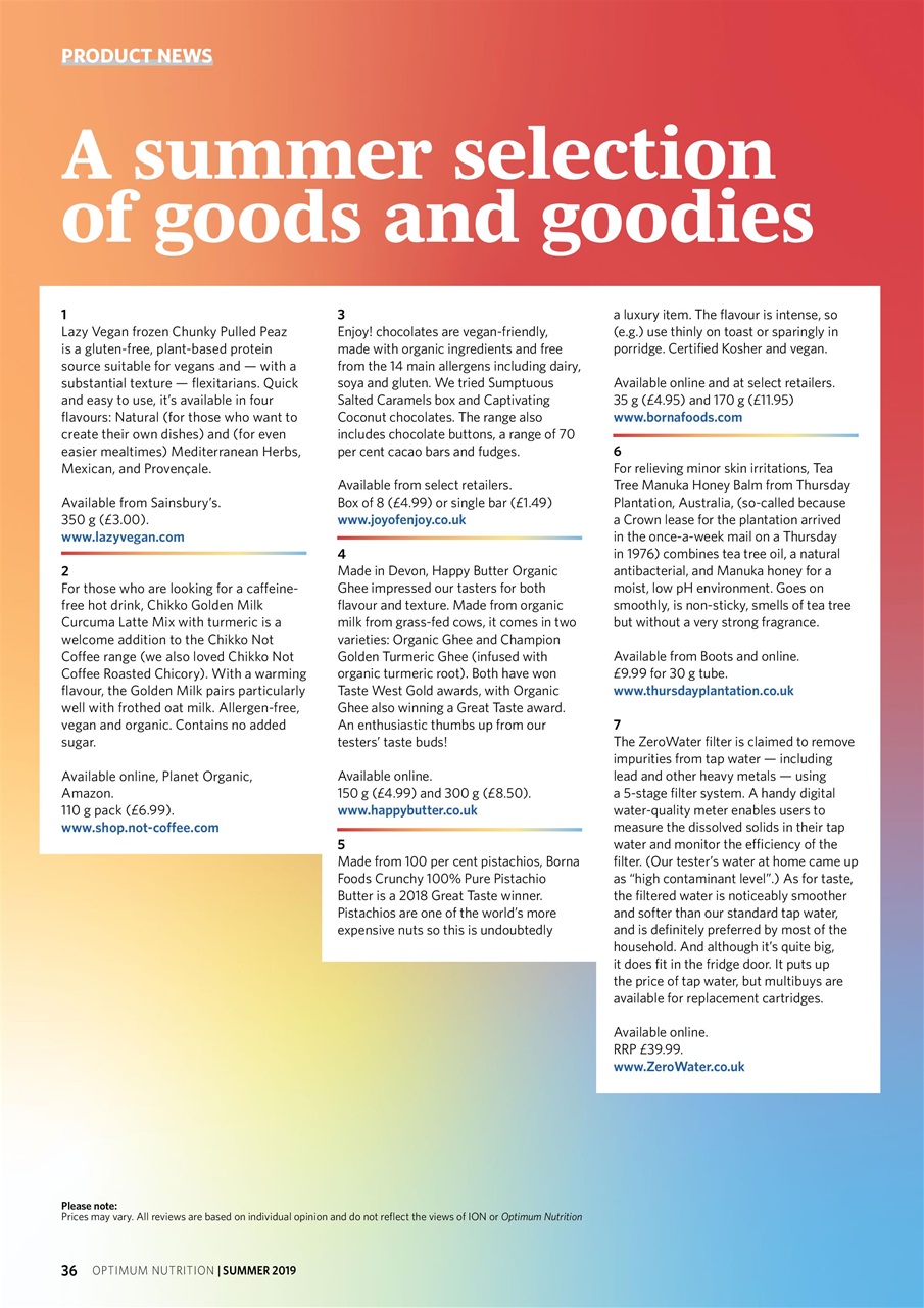 Optimum Nutrition Preview Pages