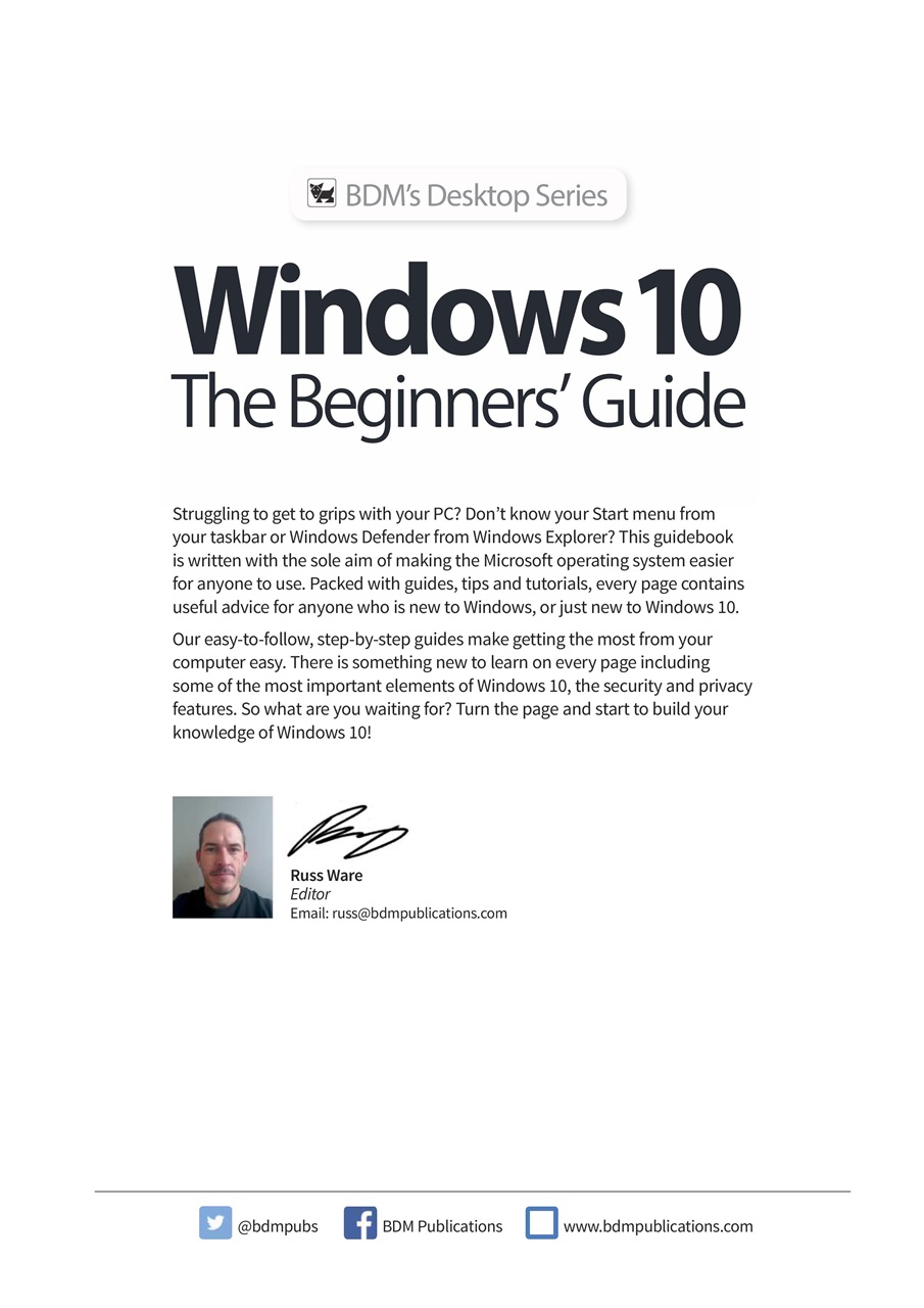 Windows 10 - The Beginners Guide Preview Pages