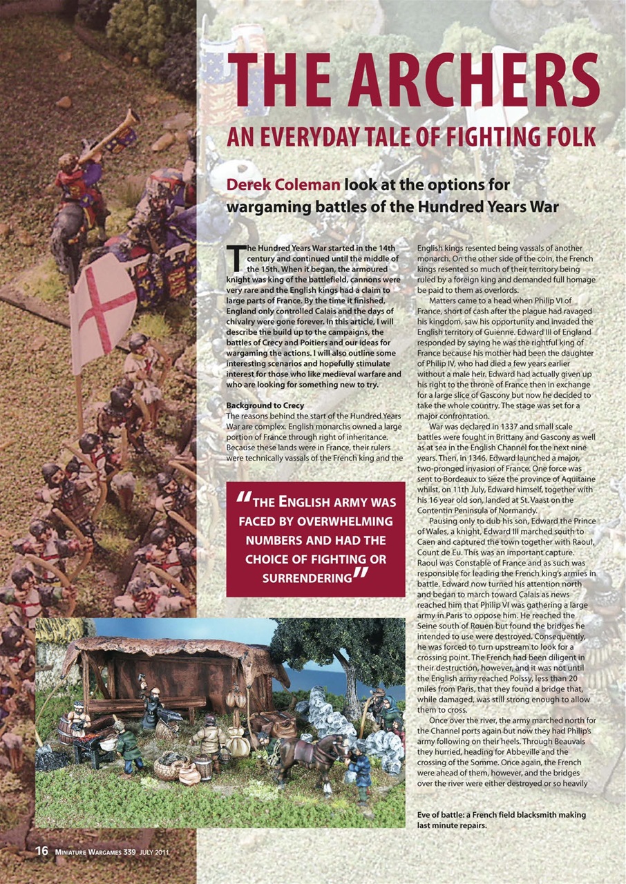 Miniature Wargames Preview Pages