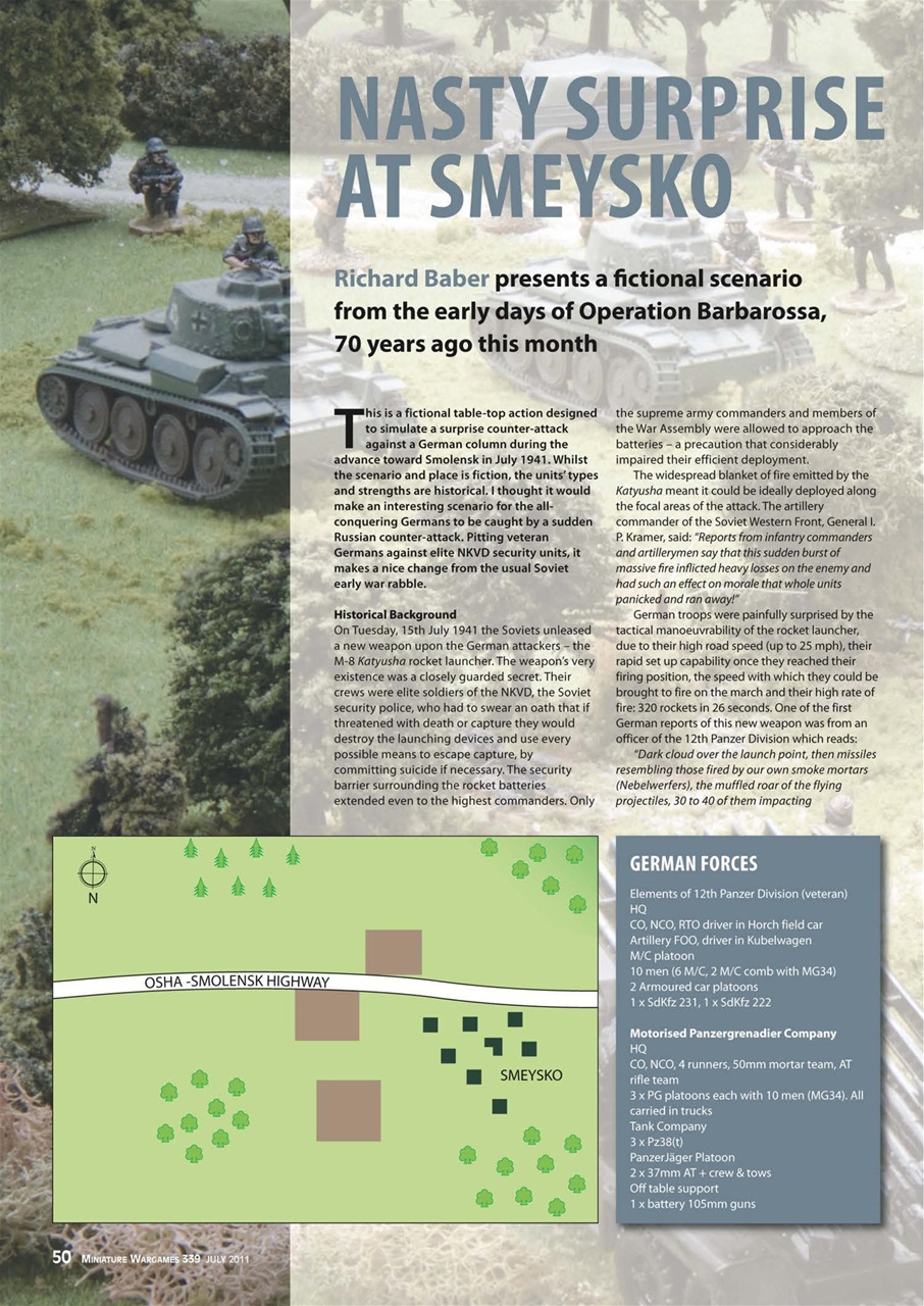 Miniature Wargames Preview Pages