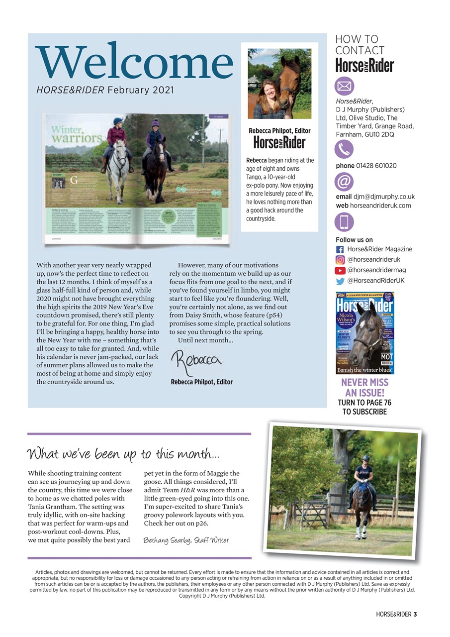 Horse&Rider Magazine - UK equestrian magazine for Horse and Rider Preview Pages