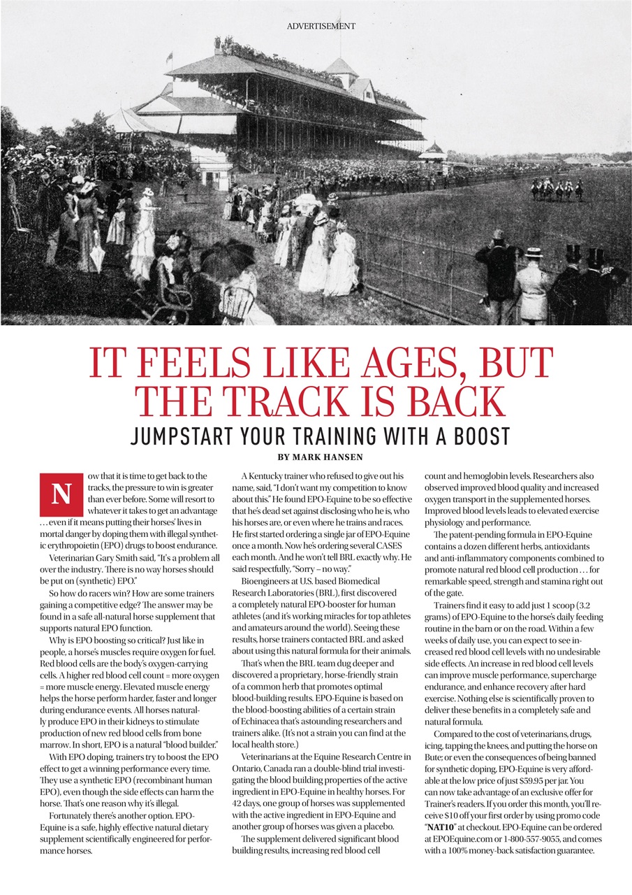 North American Trainer Magazine - horse racing Preview Pages