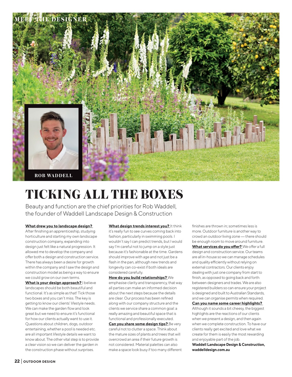 Outdoor Design & Living Preview Pages