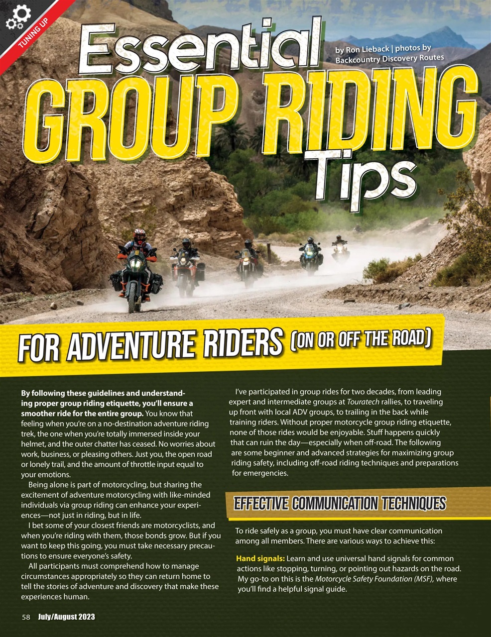 Adventure Motorcycle Preview Pages