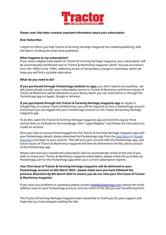 Important Notice issue Important Notice