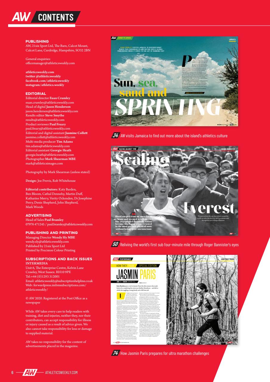 AW – Athletics Weekly Magazine Preview Pages