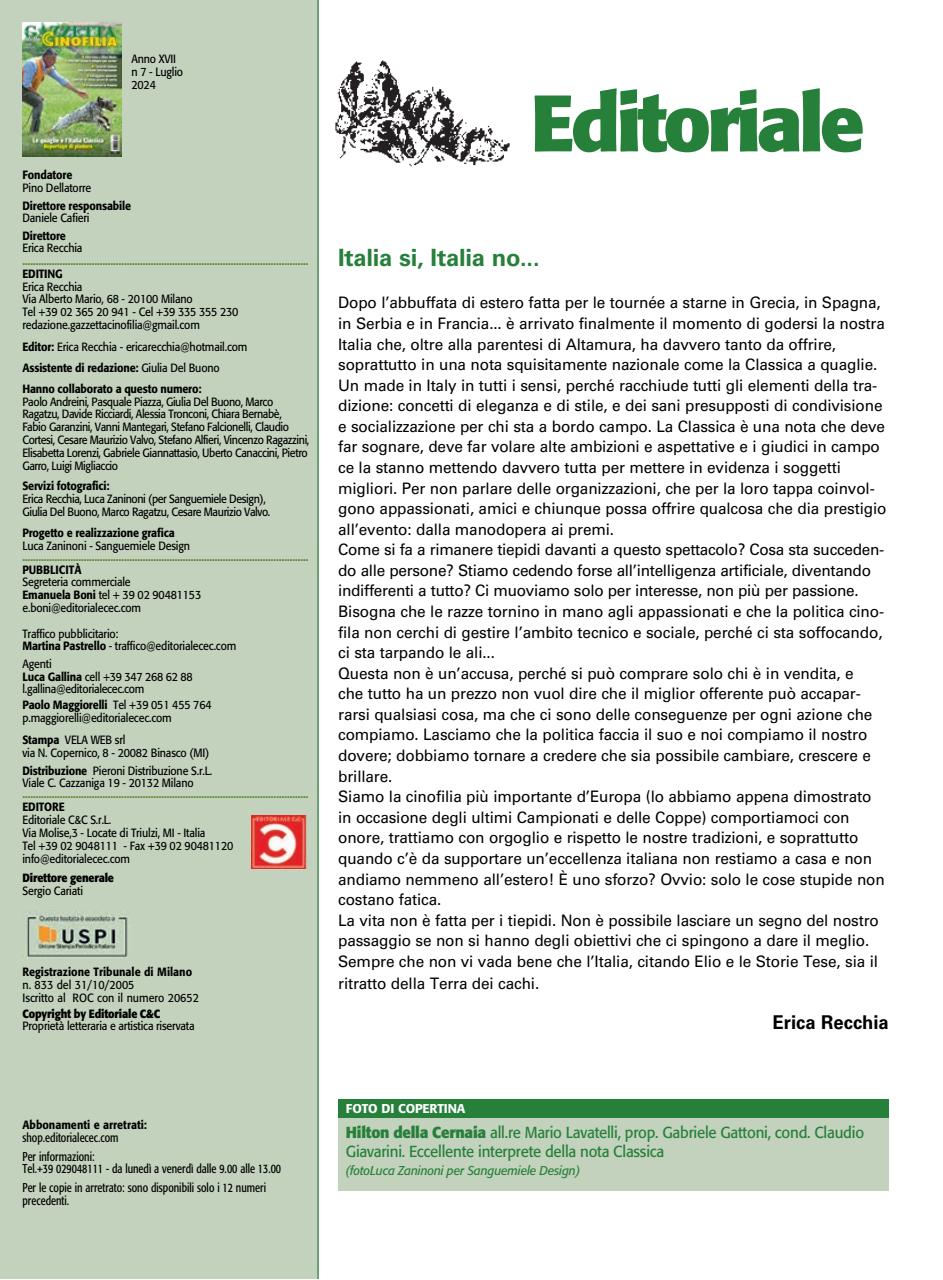 La Gazzetta Della Cinofilia Venatoria Preview Pages