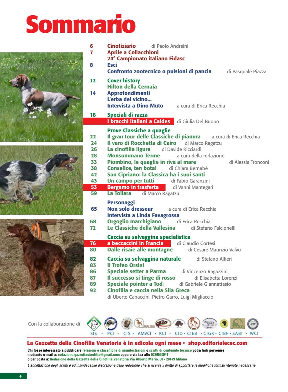 La Gazzetta Della Cinofilia Venatoria Preview Pages