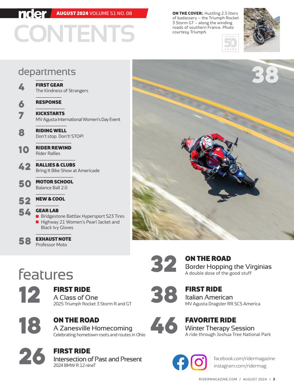 Rider Magazine Preview Pages