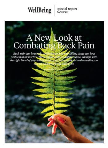 A New Look at Combating Back Pain issue A New Look at Combating Back Pain