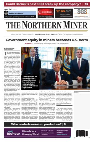 The Northern Miner issue November 2025, Vol 111 Issue 11