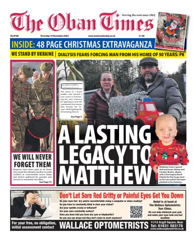 The Oban Times & Lochaber Times issue Thursday, November 13, 2025