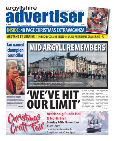 Argyllshire Advertiser issue Friday, November 14, 2025