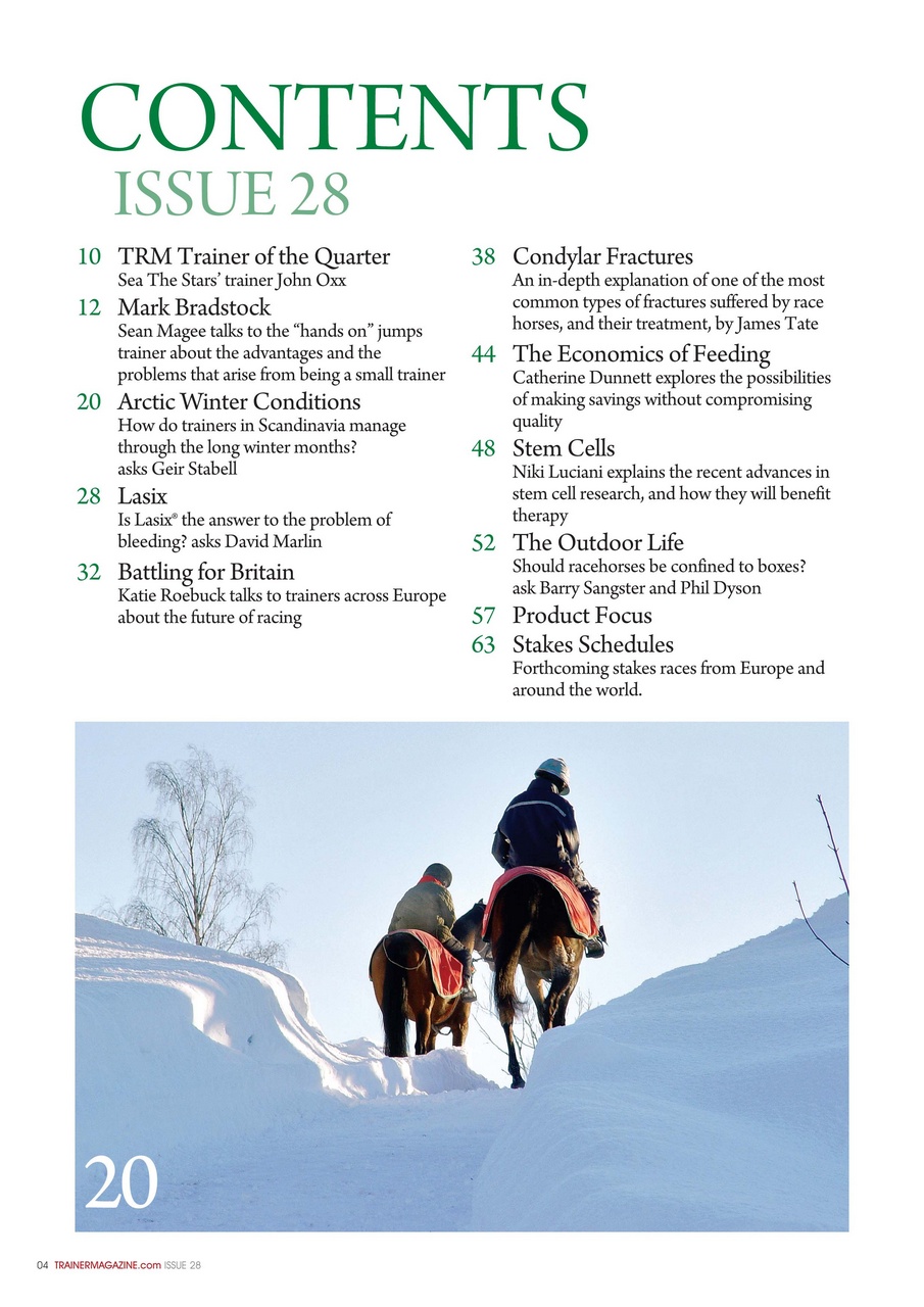 European Trainer Magazine - horse racing Preview Pages