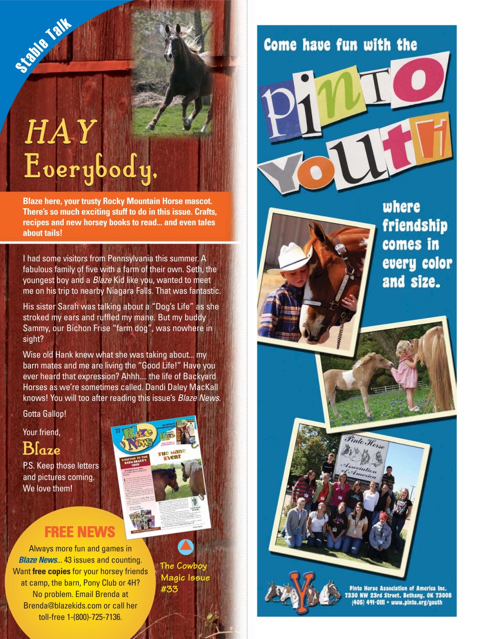 Blaze Magazine For Horse Crazy Kids Preview Pages