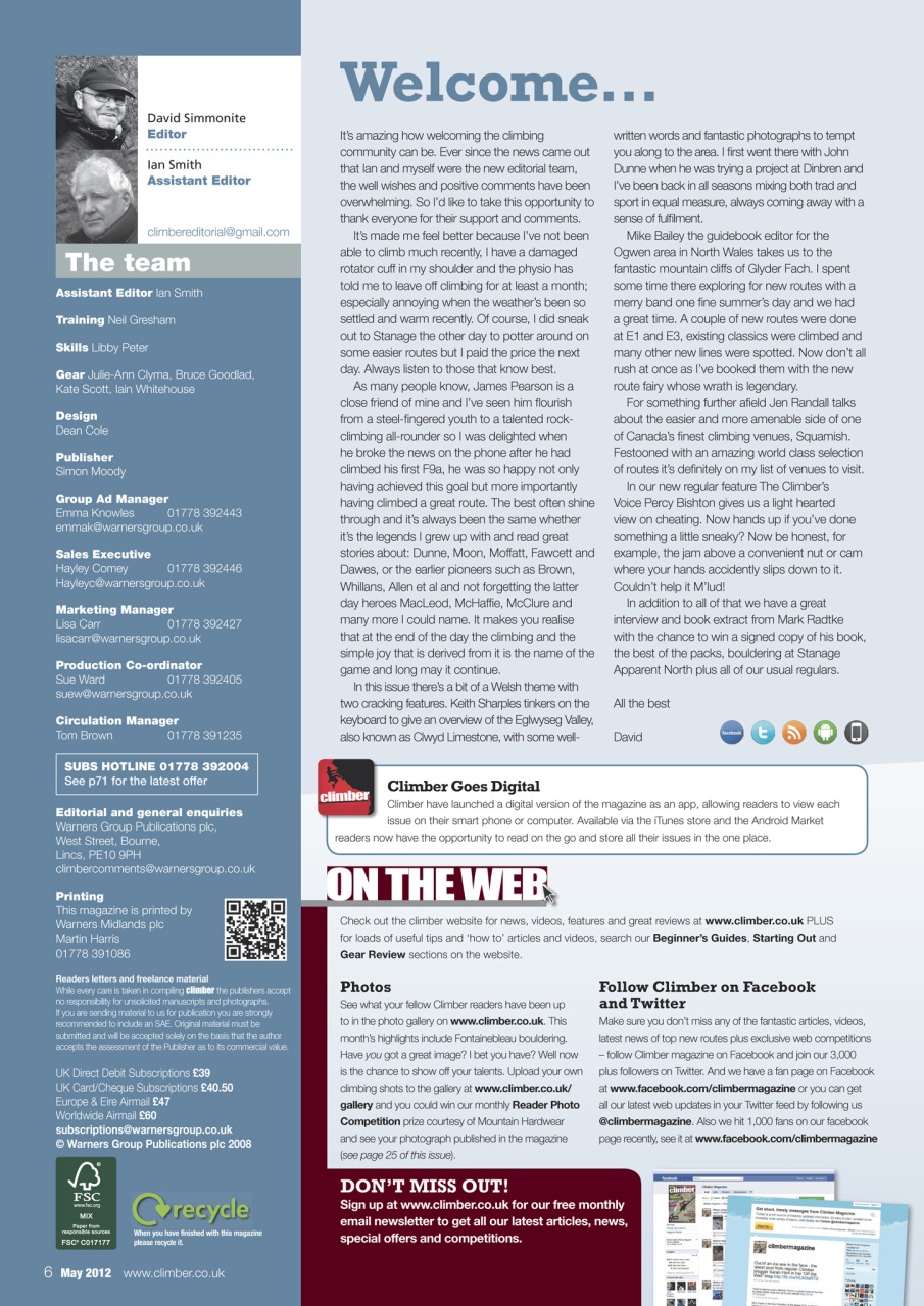 Climber Preview Pages