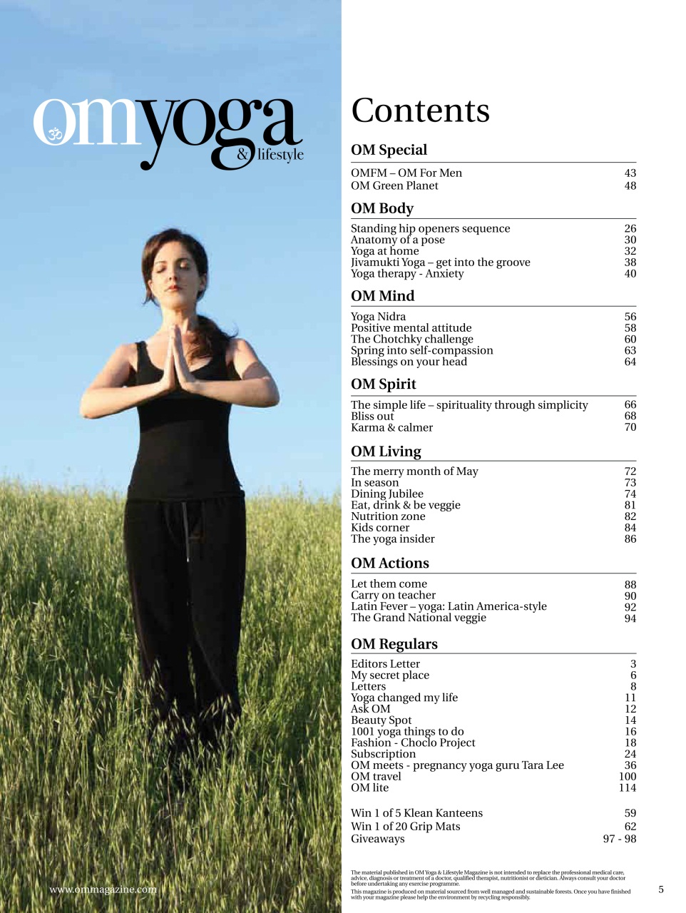 OM Yoga Magazine Preview Pages