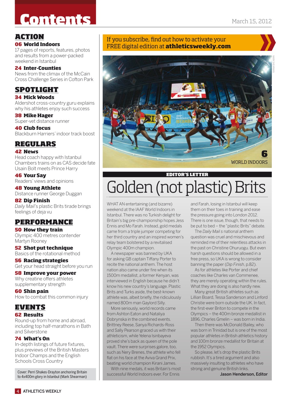 AW – Athletics Weekly Magazine Preview Pages