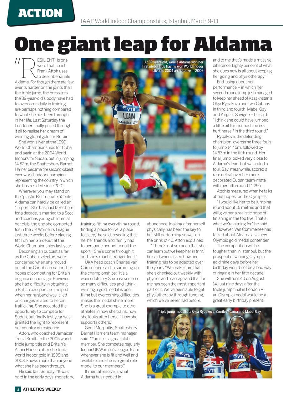 AW – Athletics Weekly Magazine Preview Pages