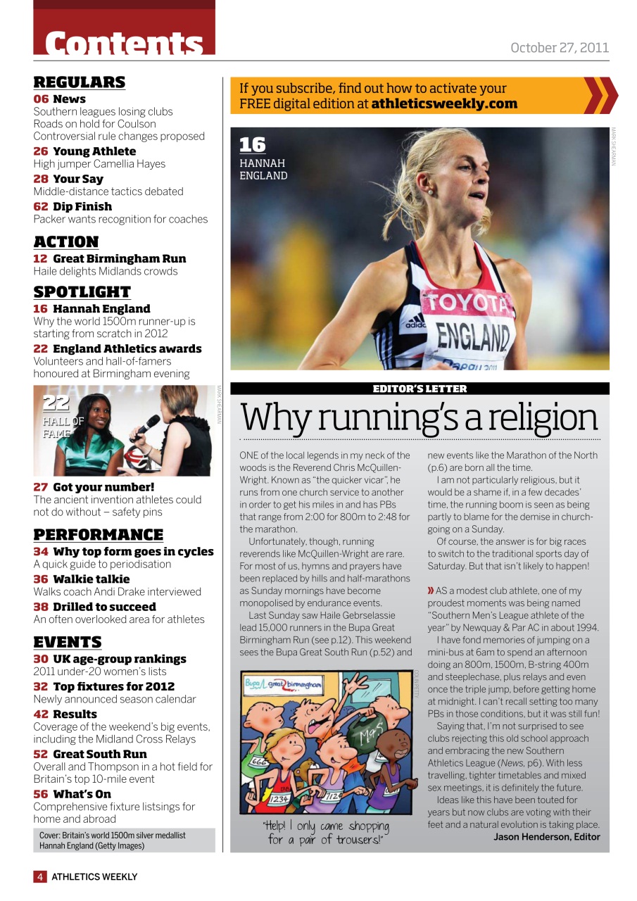AW – Athletics Weekly Magazine Preview Pages