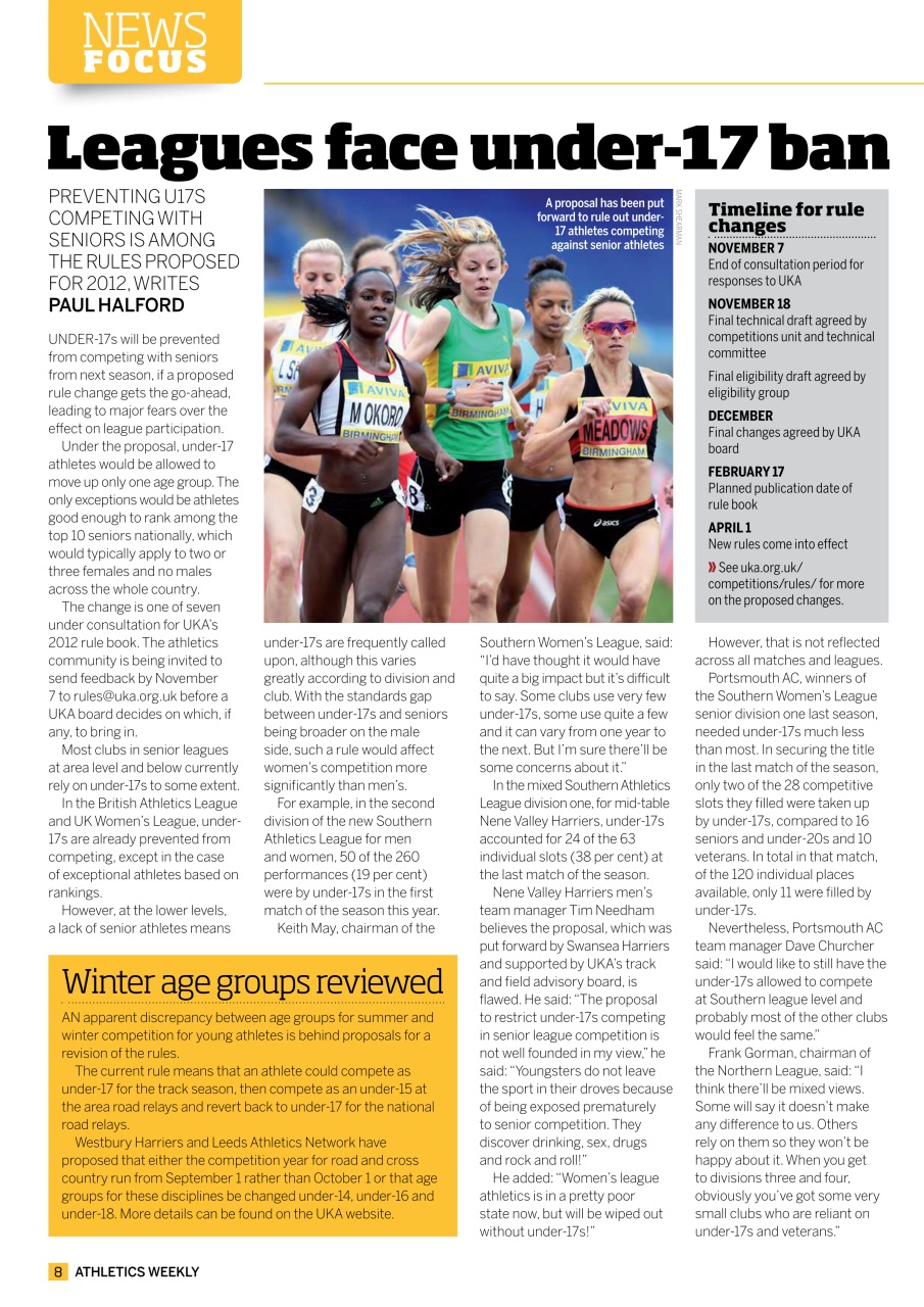 AW – Athletics Weekly Magazine Preview Pages