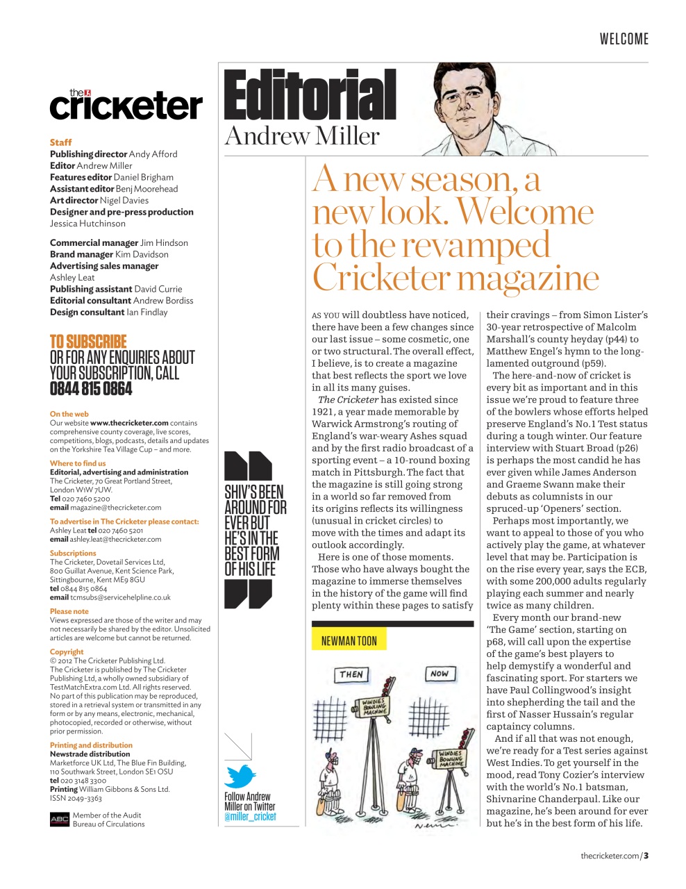 The Cricketer Magazine Preview Pages