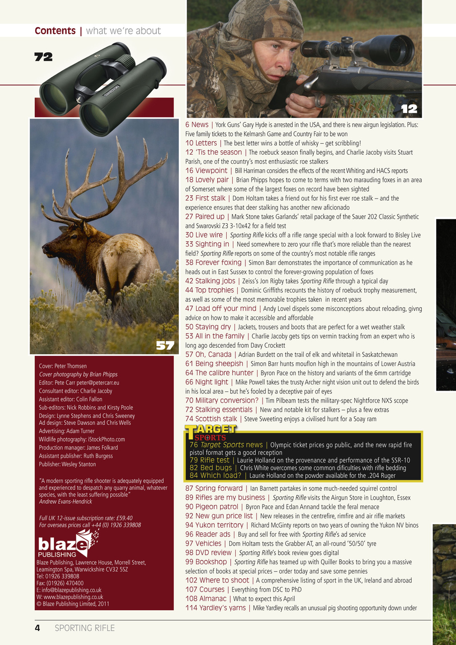 Sporting Rifle Preview Pages