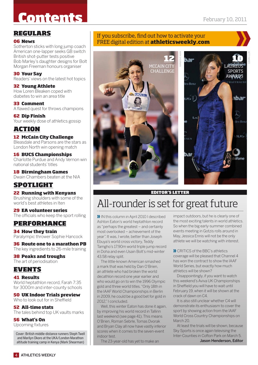AW – Athletics Weekly Magazine Preview Pages
