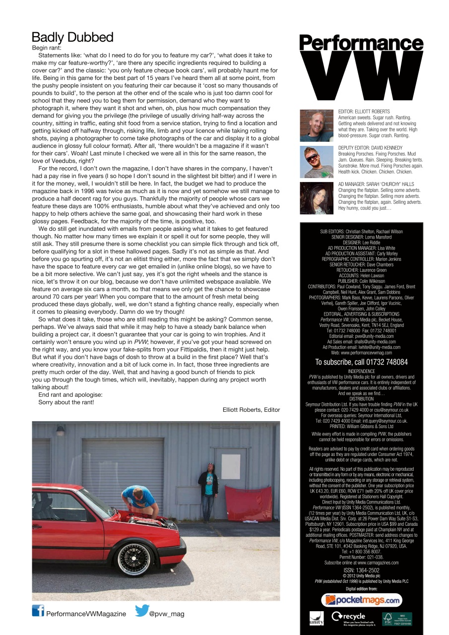 Performance VW Preview Pages